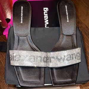 Alexander Wang Jessie Crystal Logo heals.